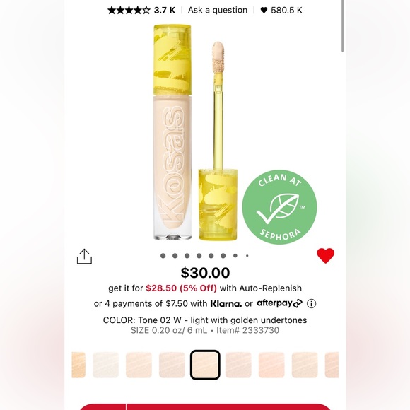 Kosas concelar shade 02W NWT! - Picture 1 of 4